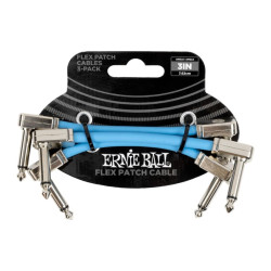 Ernie Ball Pack 3 Latiguillos EB 6459 Flex Patch Blue 7,6cm