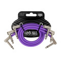 Ernie Ball Pack of 3 EEB 6453 Flex Patch Purple Patch Cables 30.4cm