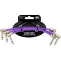 Ernie Ball Pack of 3 EEB 6452 Flex Patch Purple Patch Cables 15.24cm