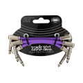 Ernie Ball Pack of 3 EEB 6451 Flex Patch Purple 7.6cm Patch Cables