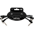 Ernie Ball Pack of 3 EEB 6444 Flex Patch Cables Black 15.24cm