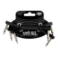 Ernie Ball Pack 3 Patch Cables EEB 6443 Flex Patch Black 7.6cm