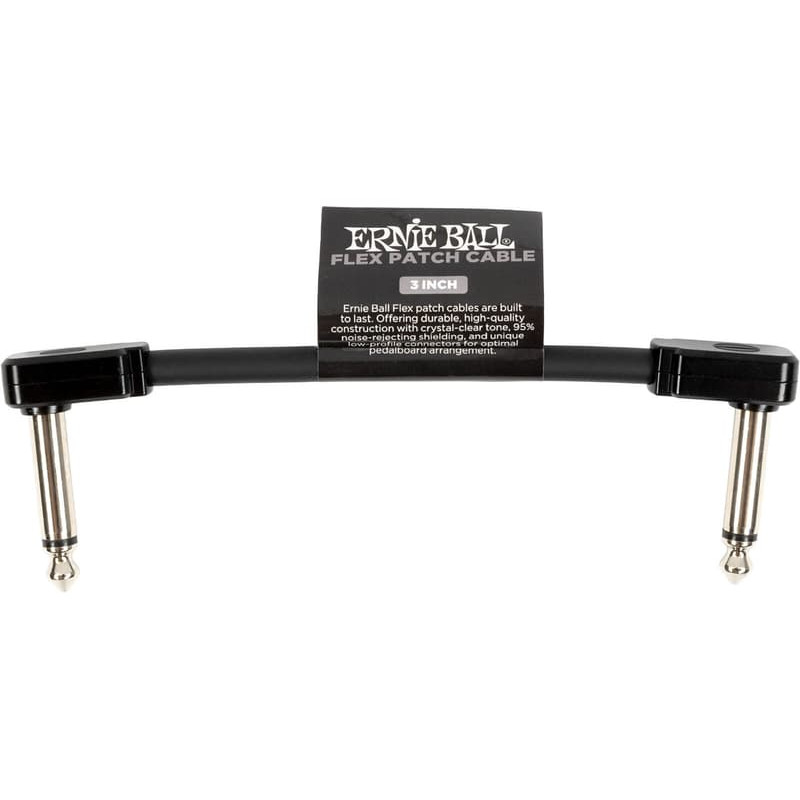 Ernie Ball Patch Cable EEB 6438 Flex Patch Black 7.6cm