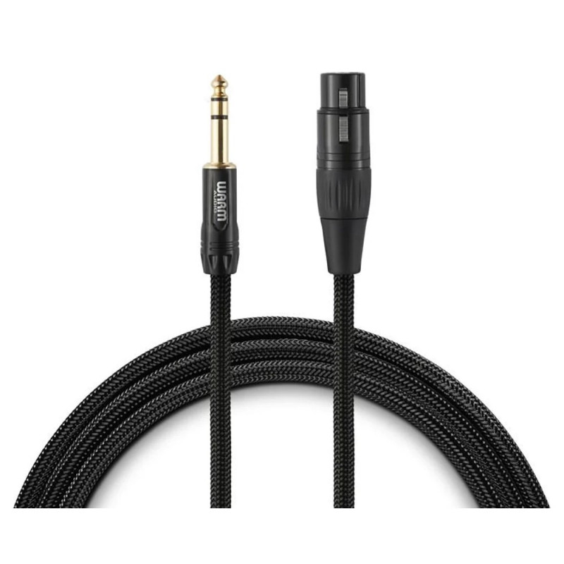 Warm Audio PREM-XLRf-TRSm-3' - Cable XLR/H-JACK/M 1/4 recto - Balanceado - 90cm