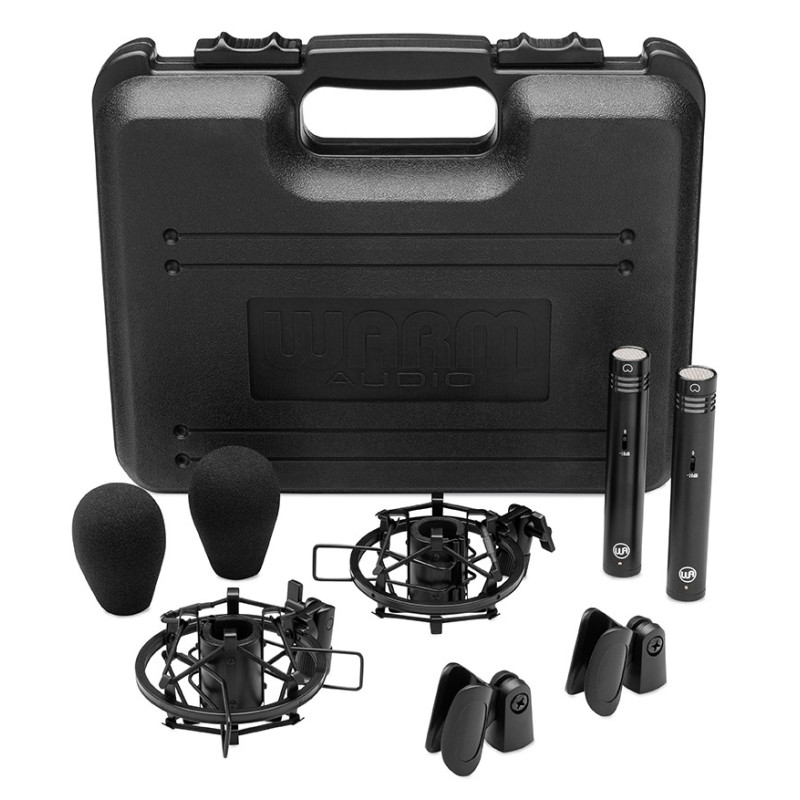 Warm Audio WA-84-C-B-ST Par Microfonos de Condensador Negro
