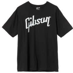 Gibson T-Shirt Distressed Gibson Logo T Black M