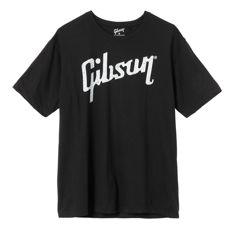 Gibson T-Shirt Distressed Gibson Logo T Black M