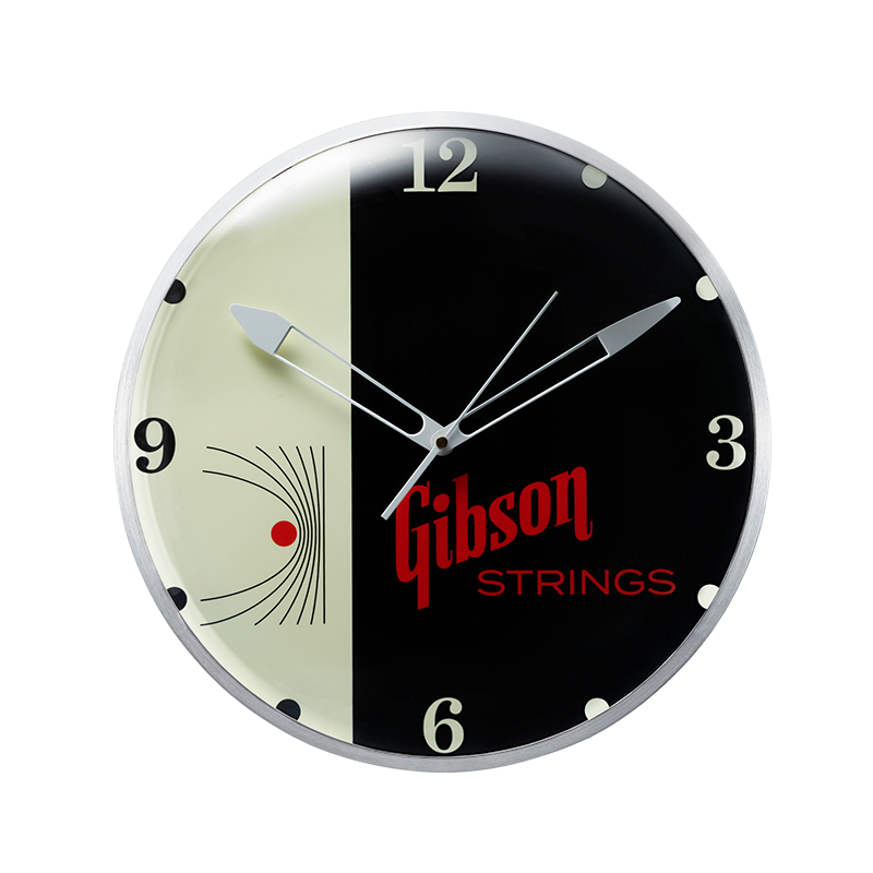 Gibson Vintage Lighted Wall Clock Strings Sign