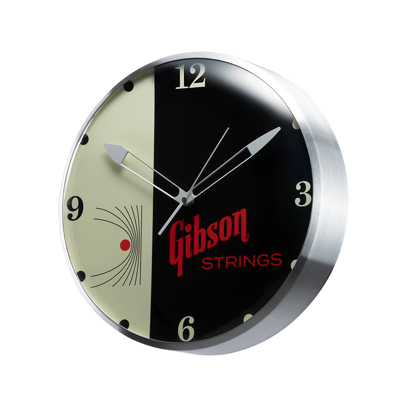 Gibson Vintage Lighted Wall Clock Strings Sign