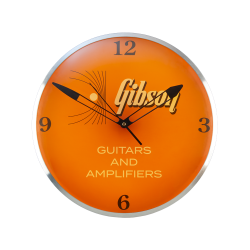 Gibson Vintage Lighted Wall Clock Kalamazoo Orange