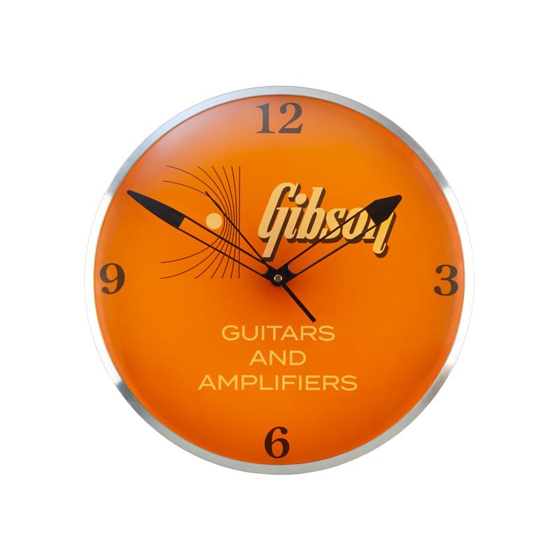 Gibson Vintage Lighted Wall Clock Kalamazoo Orange