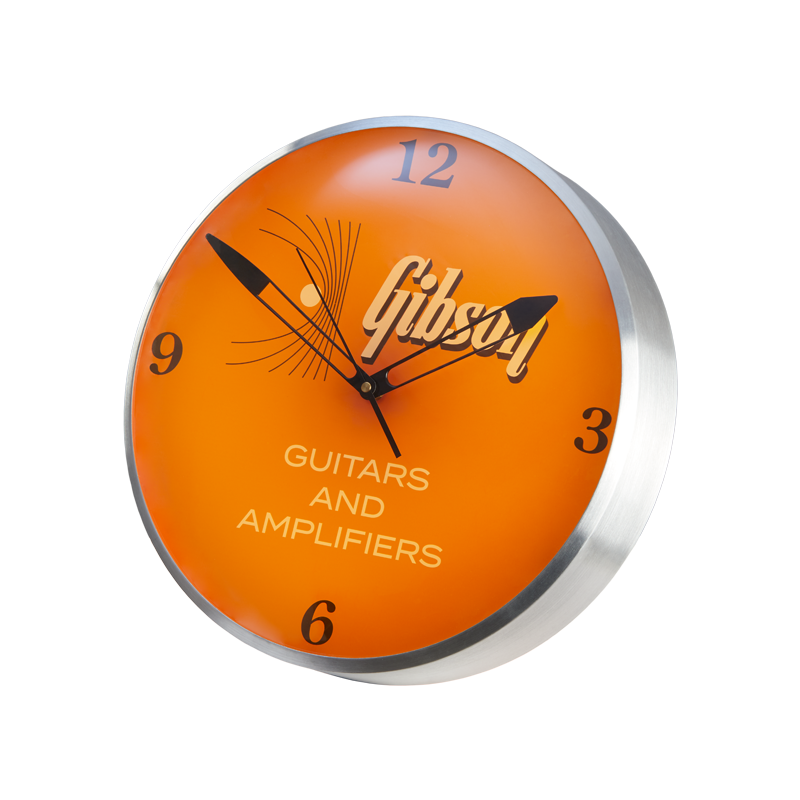 Gibson Vintage Lighted Wall Clock Kalamazoo Orange