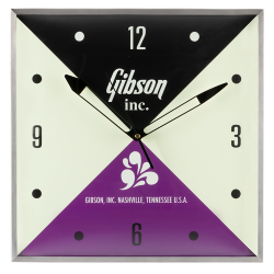 Gibson Vintage Lighted Wall Clock Gibson Inc. Sign