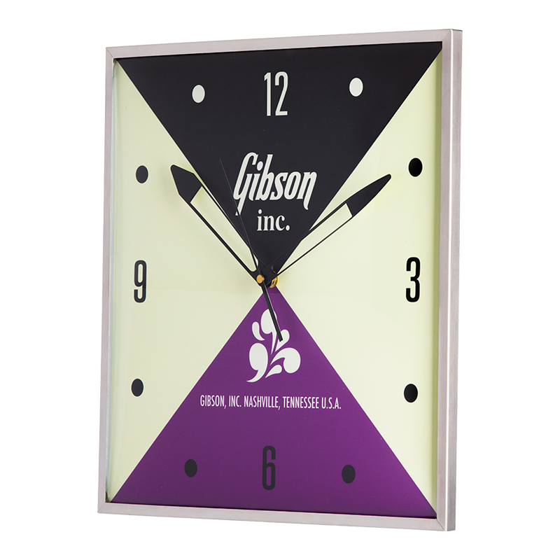 Gibson Vintage Lighted Wall Clock Gibson Inc. Sign