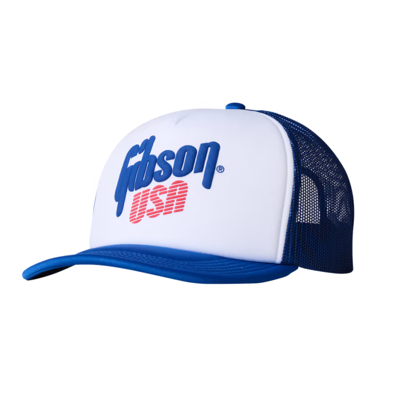 Gibson Gibson USA Foam Trucker Cap White / Blue