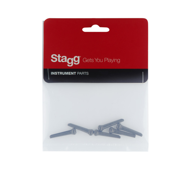 Stagg Pins for Electric Guitar Bridge Black