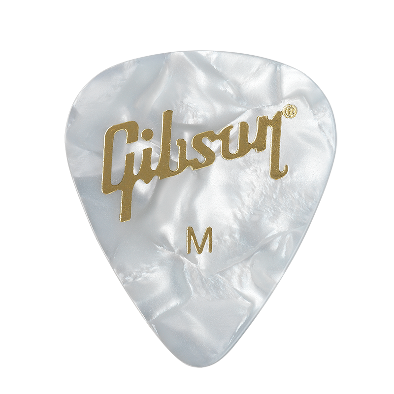 Gibson Pack of 12 Pearly White Medium Picks
