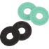 Fender Strap Blocks Black/Surf Green