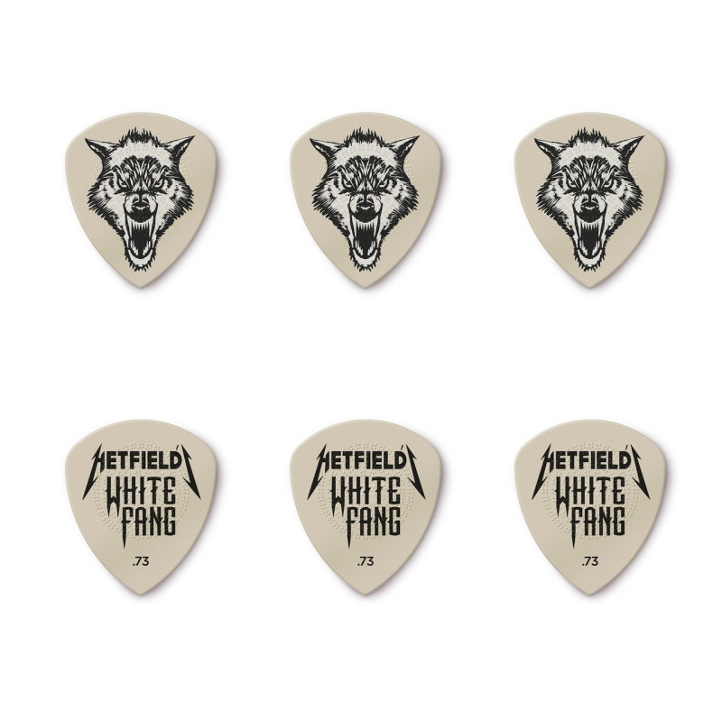 Dunlop White Fang James Hetfield 0.73 6-Pack Picks