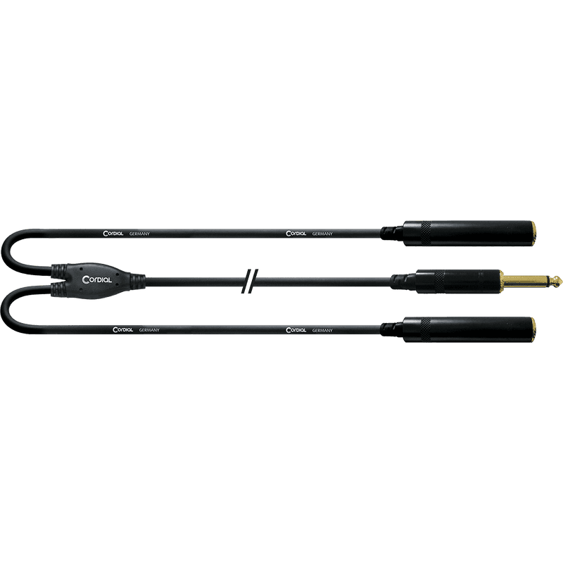 Cordial Cable and Mono Jack - 2 Mono Female Jacks