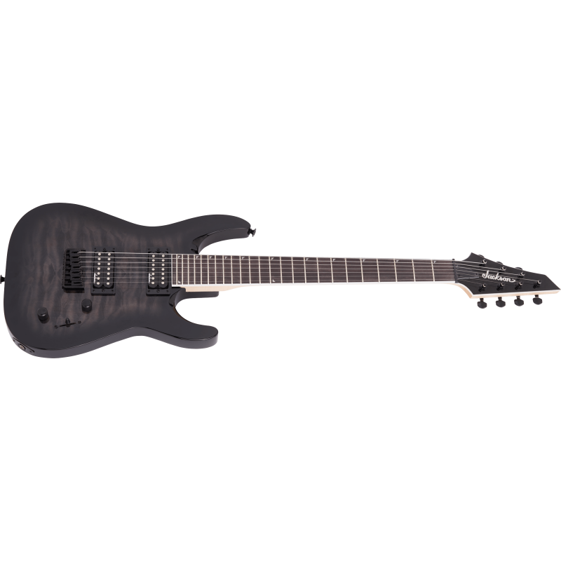 Jackson JS22Q-7 Dinky Transparent Black Burst