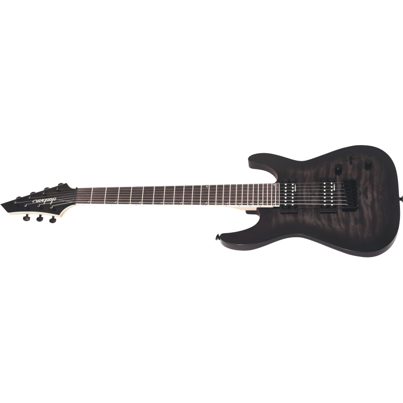 Jackson JS22Q-7 Dinky Transparent Black Burst