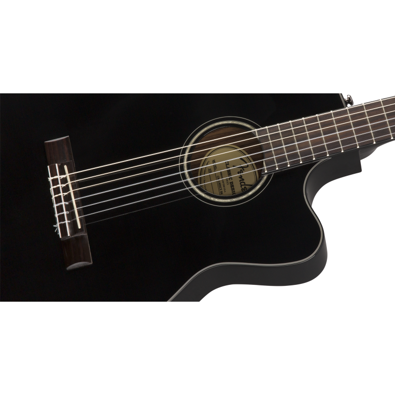 Fender CN-140SCE Black w/case