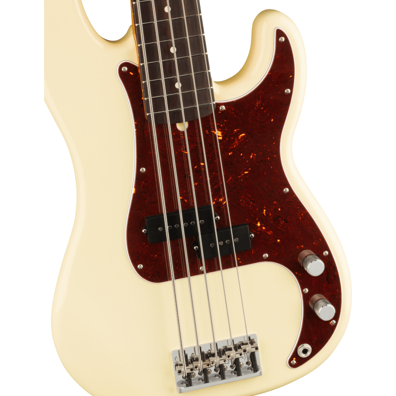 Fender American Pro II Precision Bass V RW Olympic White
