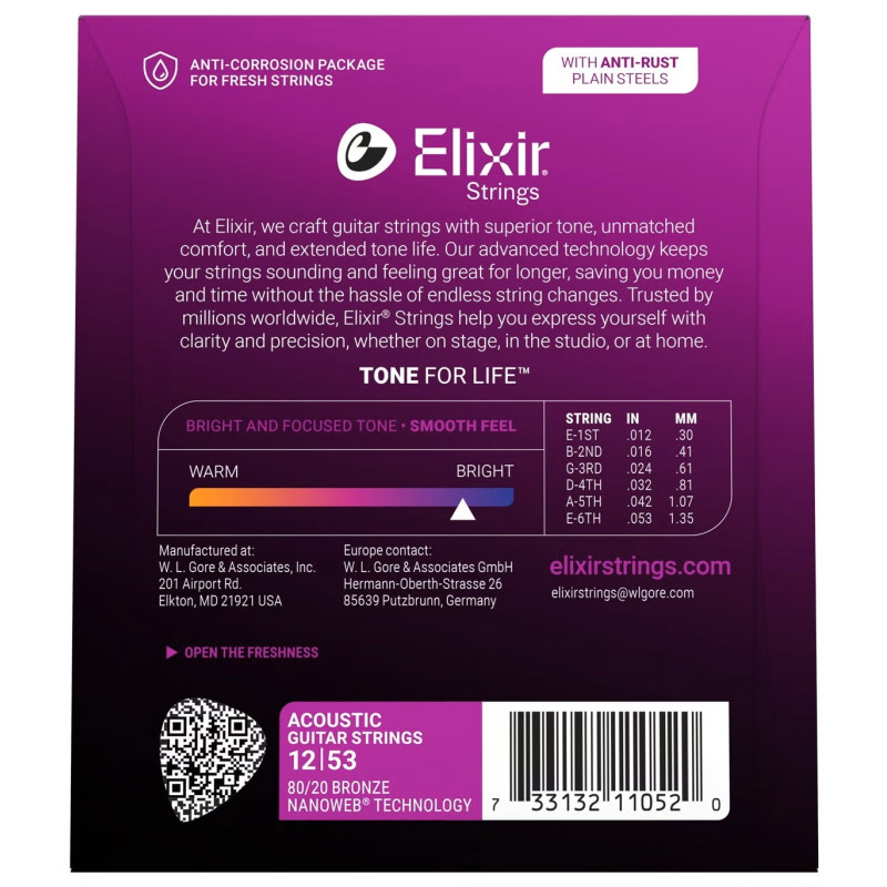 Elixir 11052 Nanoweb 12-53 Acustica