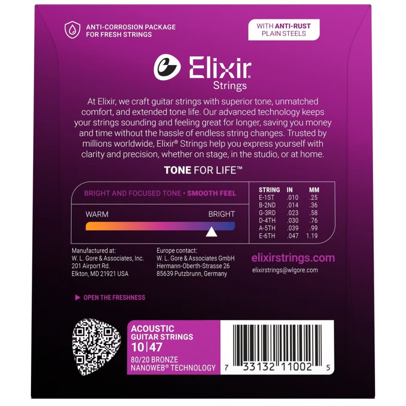Elixir 11002 Nanoweb 10-47 Acoustic