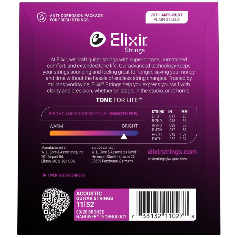 Elixir 11027 Nanoweb 11-52 Acoustic