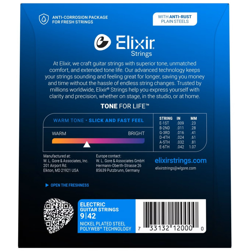 Elixir 12000 Polyweb Light 09-42 Electric