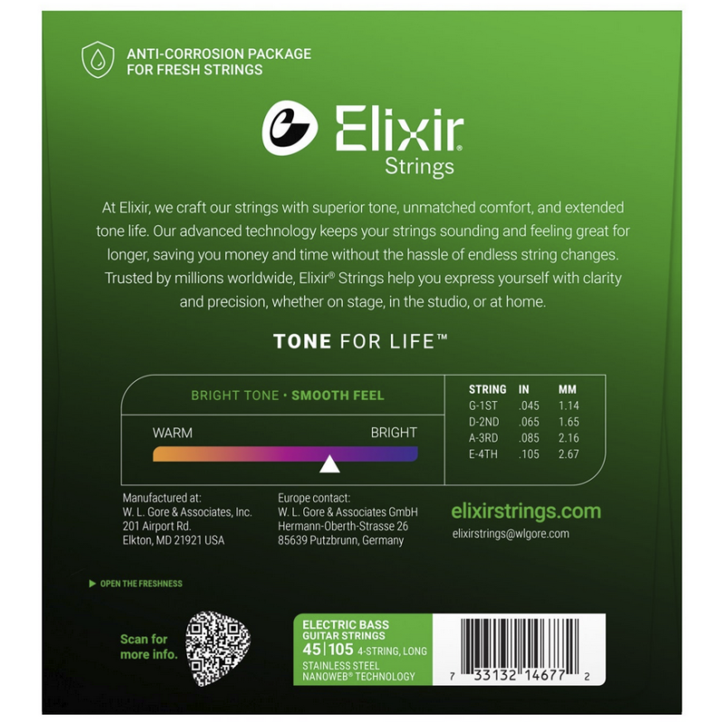 Elixir 14677 Nanoweb 45-105 Steel Set