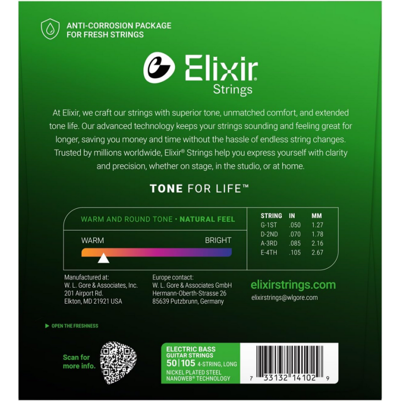 Elixir 14702 Nanoweb 50-105 Steel Set