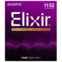 Elixir 16027 Phosphor Bronze 11-52 Acustica