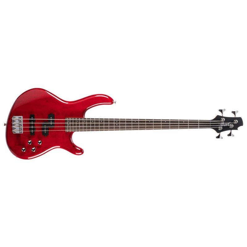 Cort Action Bass Transparent Red
