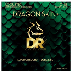 DR Strings Dragon Skin DAP 10-48 Coated Phosphor Bronze