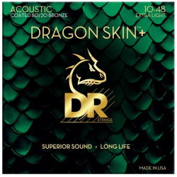 DR Strings Dragon Skin DA8 10-48 Coated Bronze 80/20
