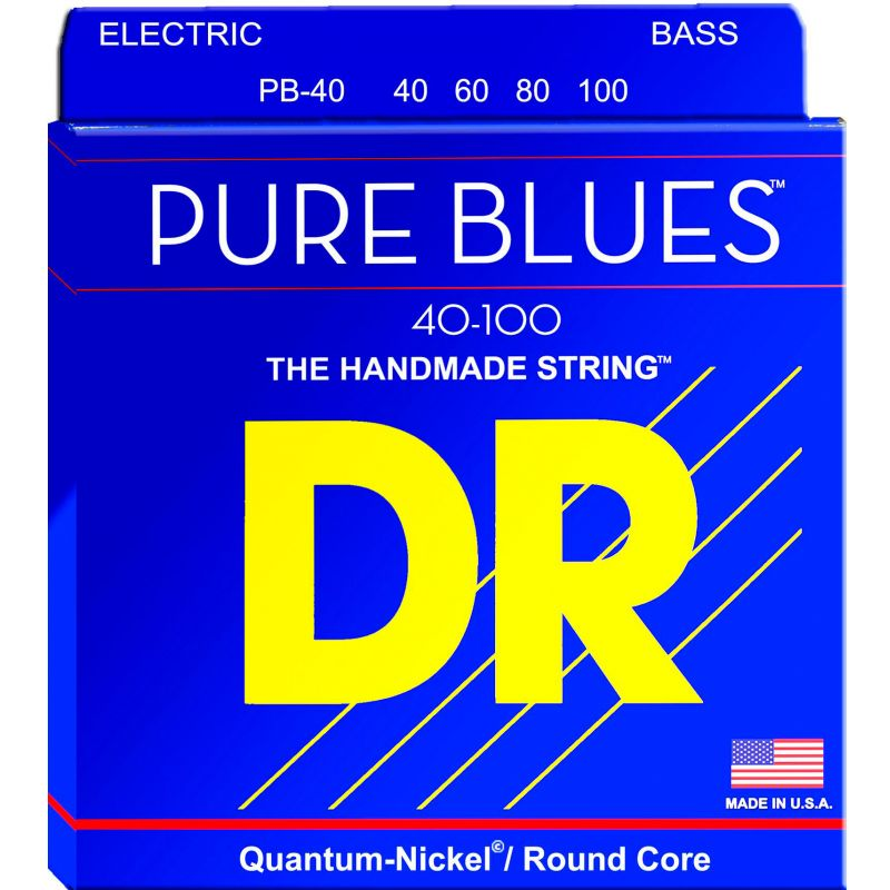 DR Strings Pure Blues 40-100 Quantum Nickel Electric Guitar Strings
