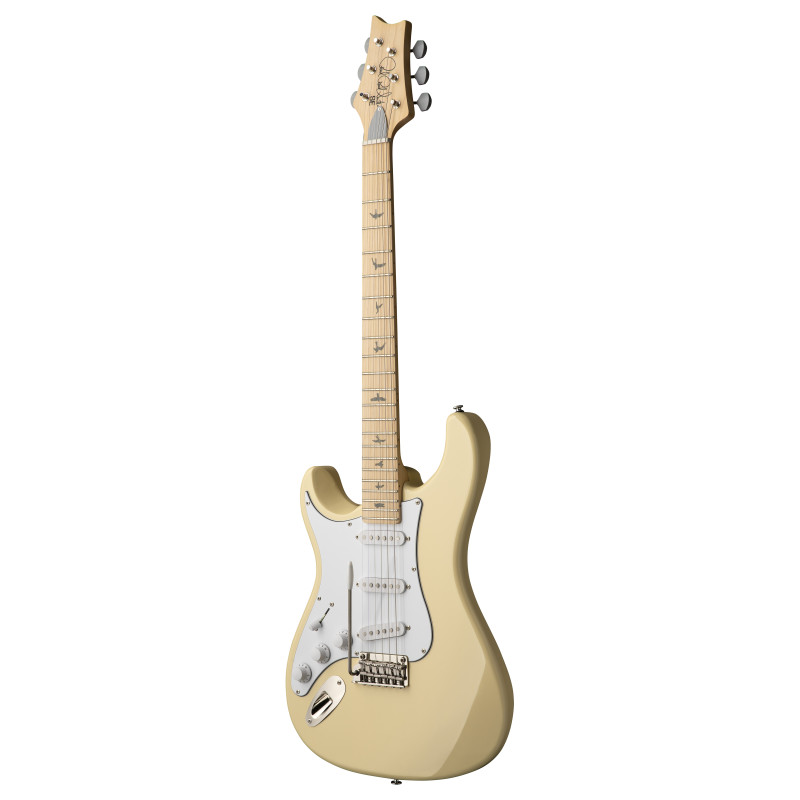 PRS SE Silver Sky Maple Left-Hand Moon White