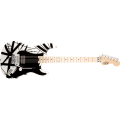 EVH Striped Series White with Black Stripes
