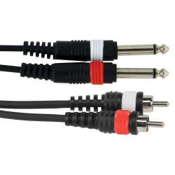 Gewa 2 RCA - 2 Jack Mono 3 m