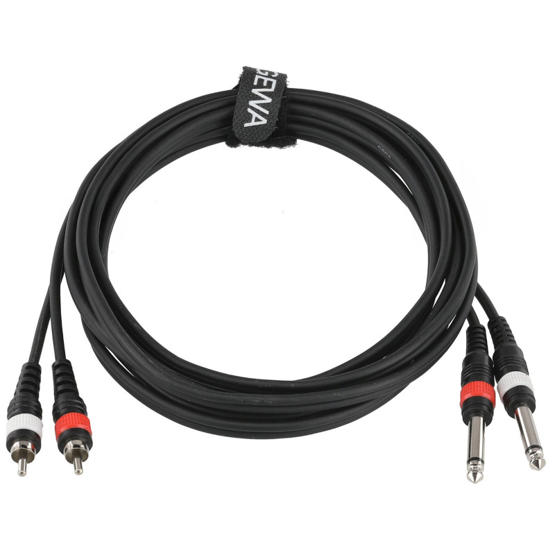 Gewa 2 RCA - 2 Jack Mono 3 m