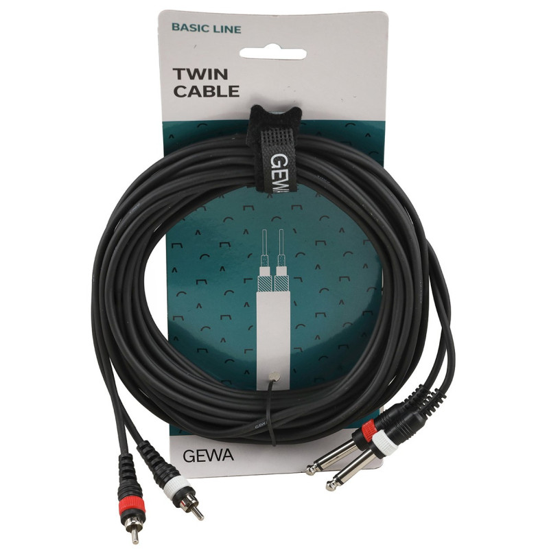 Gewa 2 RCA - 2 Jack Mono 6 m