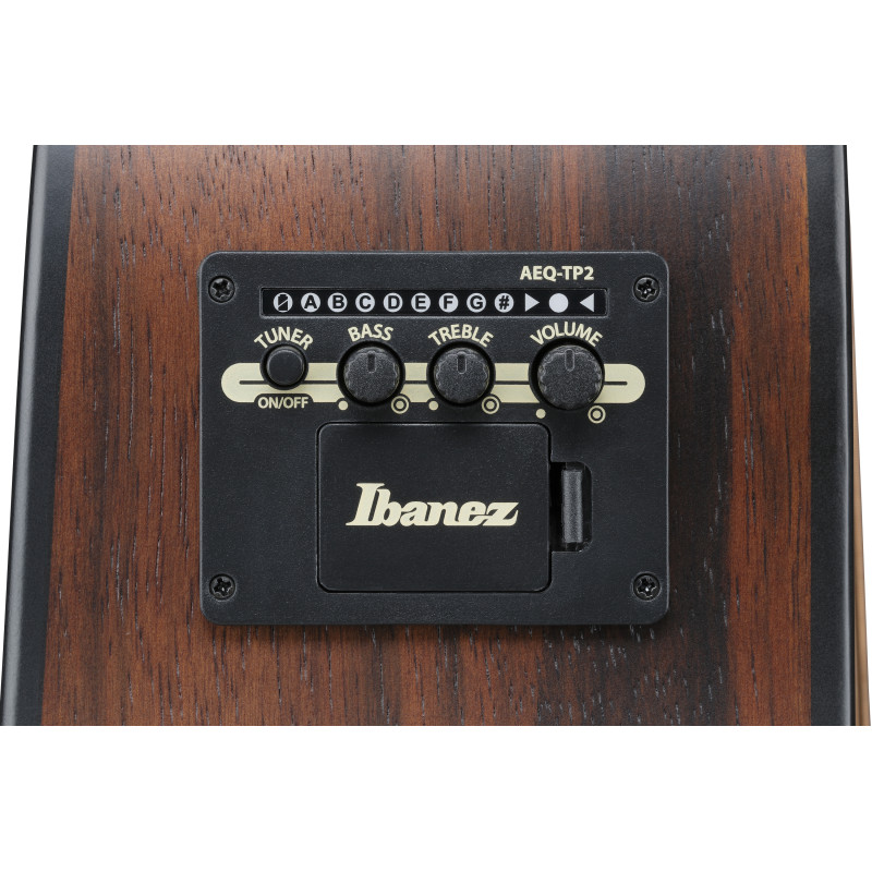 Ibanez AAD70CETBN Transparent Charcoal Burst Low Gloss top