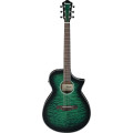 Ibanez AEWC16QATEH Transparent Emerald Burst High Gloss Top