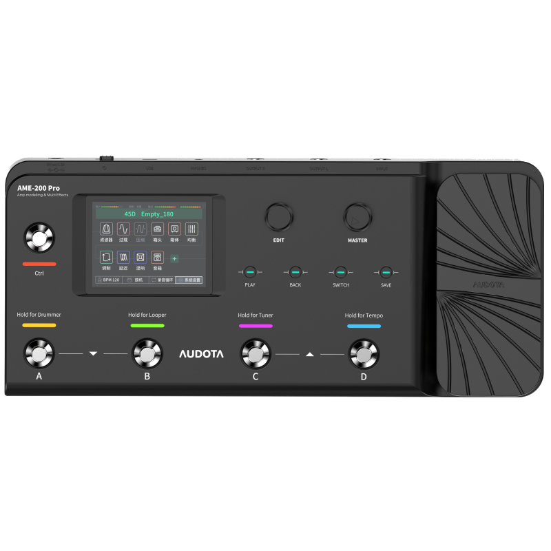 Audota AME-200 PRO Procesador Multiefecto Guitarra